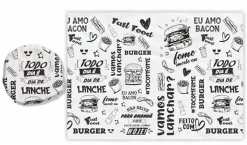 Papel Acoplado Mono Fast Food - 30cm x 38cm - 20g - 400 Unidades - EMBALEBEM