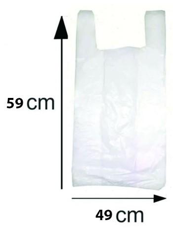 Sacola Branca Lig - Tamanho 49cm x 59cm - Caixa com 1.000 Unidades - Aprox. 5,00kg - DICIPLAN