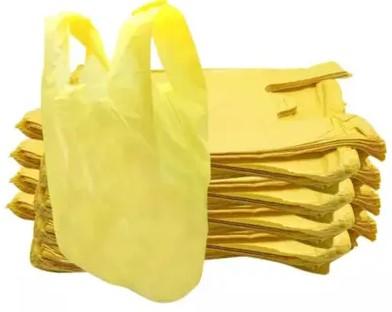 Sacola Reciclada Amarela em Fardo - Tamanho 50cm x 60cm - Fardo com 410 Unidades - Aprox. 5,00kg - DICIPLAN