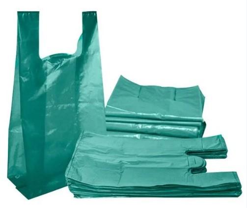 Sacola Reciclada Verde em Fardo - Tamanho 40cm x 50cm - M - Fardo com 350 Unidades - Aprox. 5,00kg