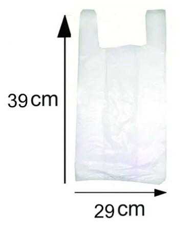 Sacola Branca Lig - Tamanho 29 x 39 - Caixa com 1.000 Unidades - Aprox. 1,60kg - DICIPLAN