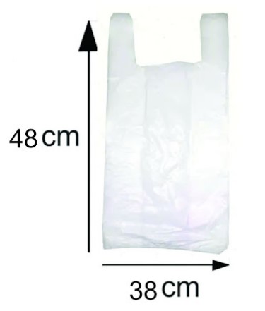 Sacola Branca Lig - Tamanho 38 x 48 - Caixa com 1.000 Unidades - Aprox. 2,75kg - DICIPLAN