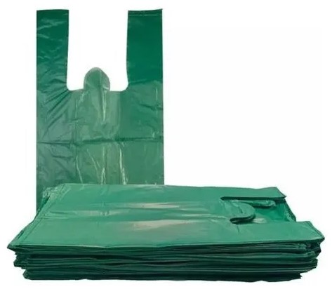 Sacola Reciclada Verde em Fardo - Tamanho 32 x 40 - P - Fardo com 500 Unidades - Aprox. 5,00kg